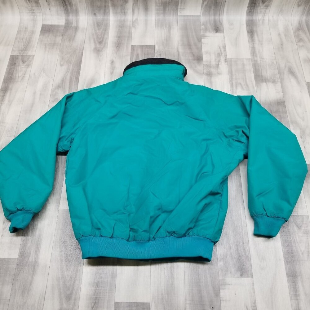 ✅Mens L VTG Columbia Jacket Teal Fleece Lined Retro Y2K Winter Ski Coat *STAIN - Picture 7 of 15